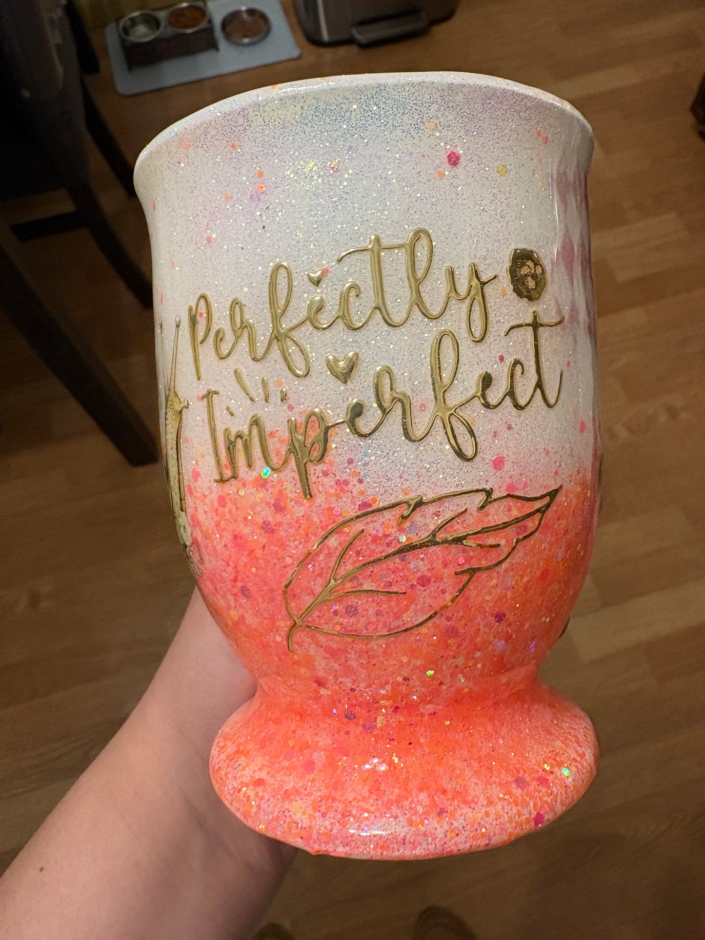 White and pink glow elegance mug