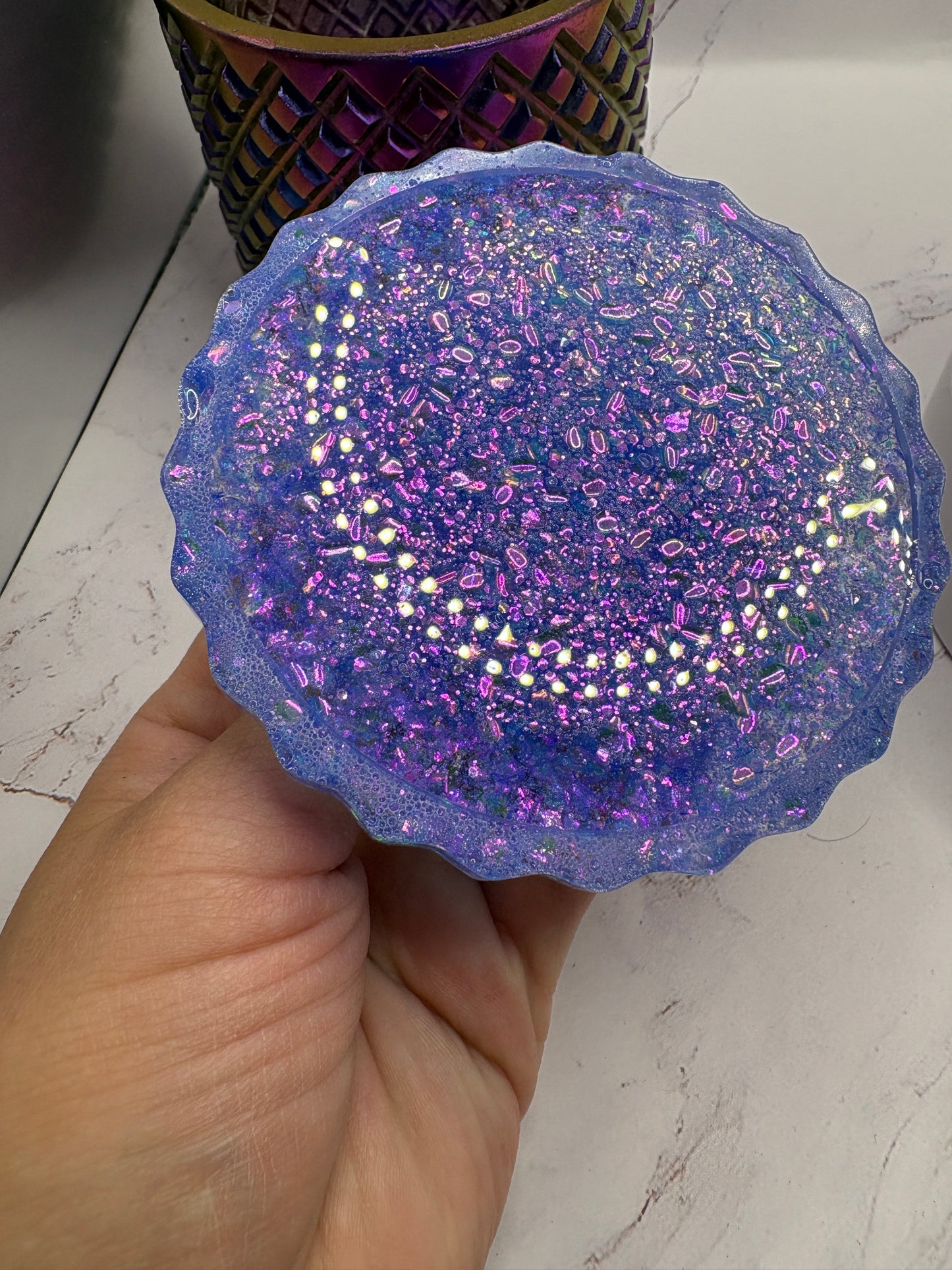 Purple Epoxy Resin Jar