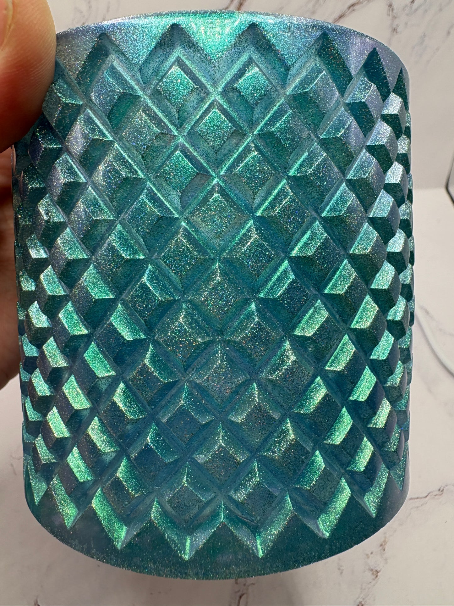 Teal Epoxy Resin Jar
