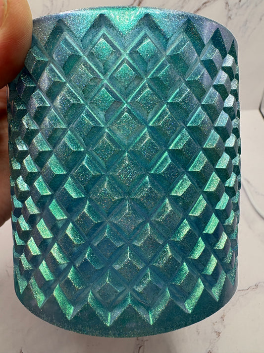 Teal Epoxy Resin Jar