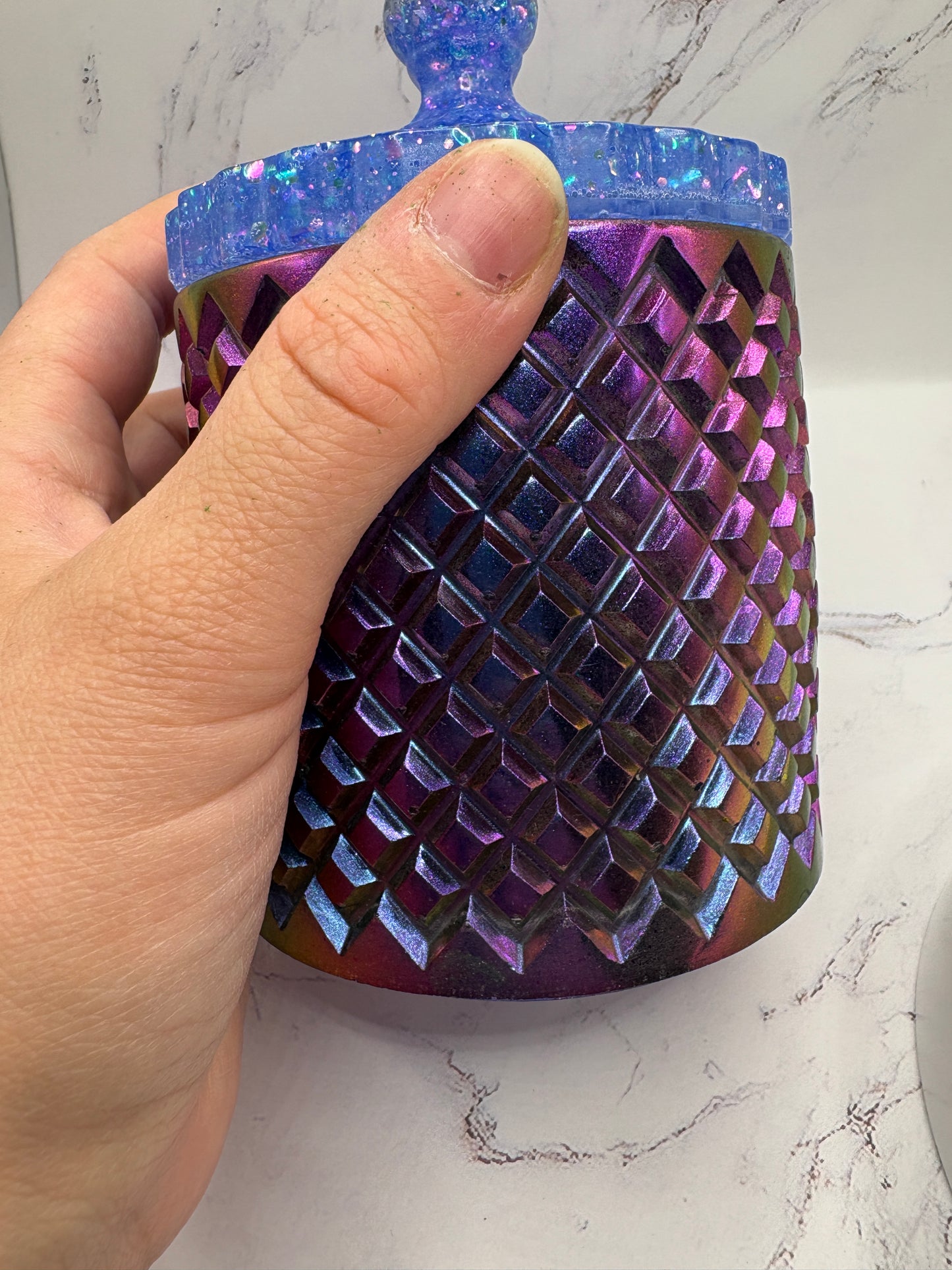 Purple Epoxy Resin Jar