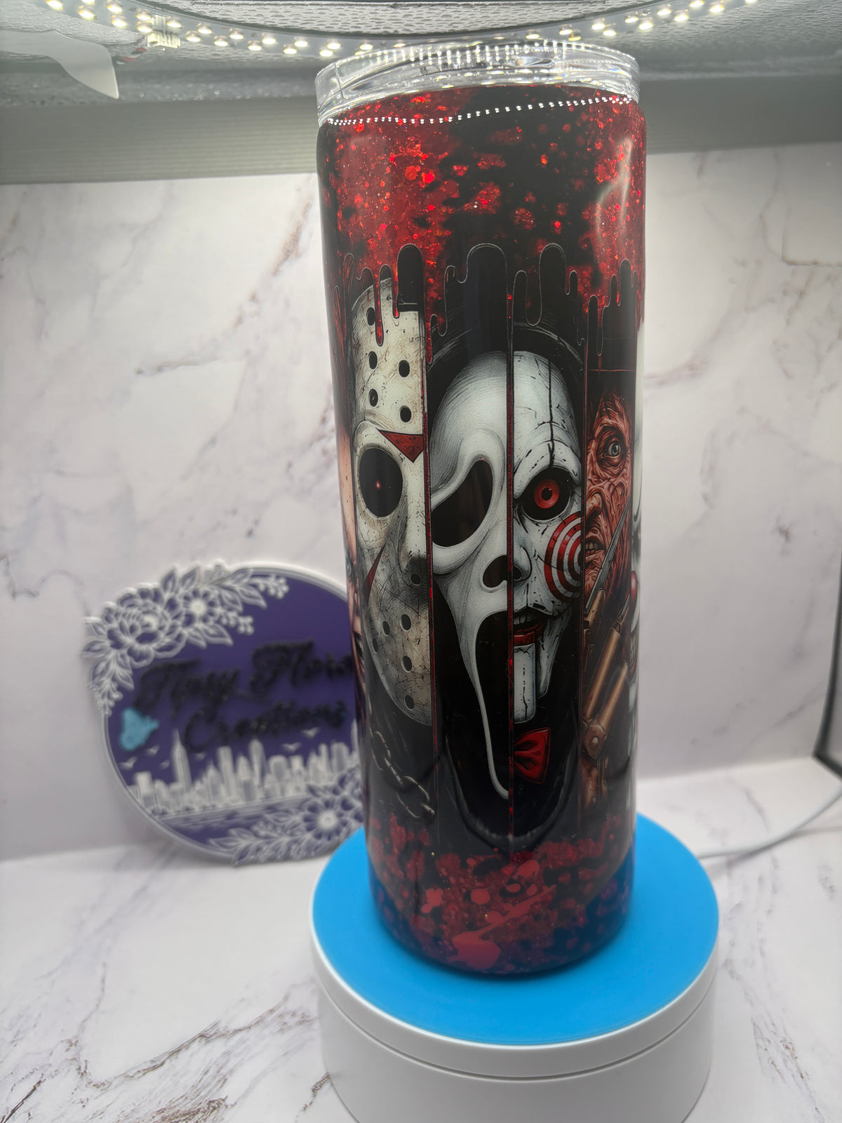 Horror themed epoxy Tumbler