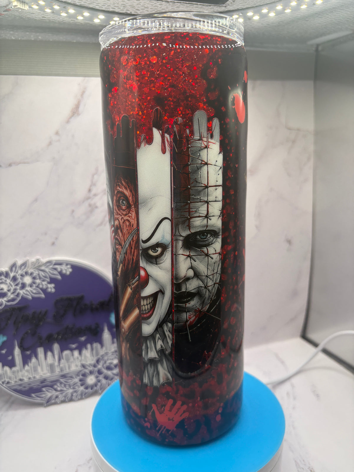 Horror themed epoxy Tumbler