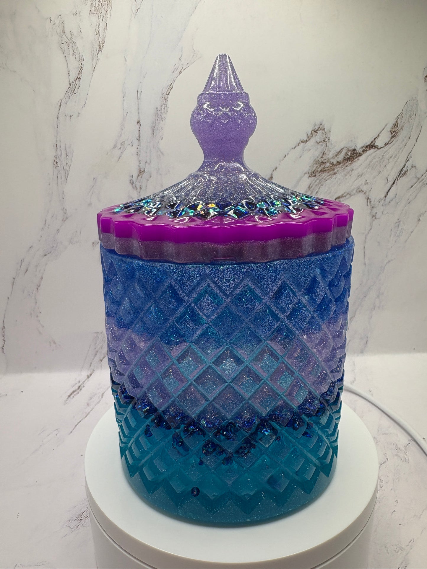 Multi color ombré Epoxy Resin Jar