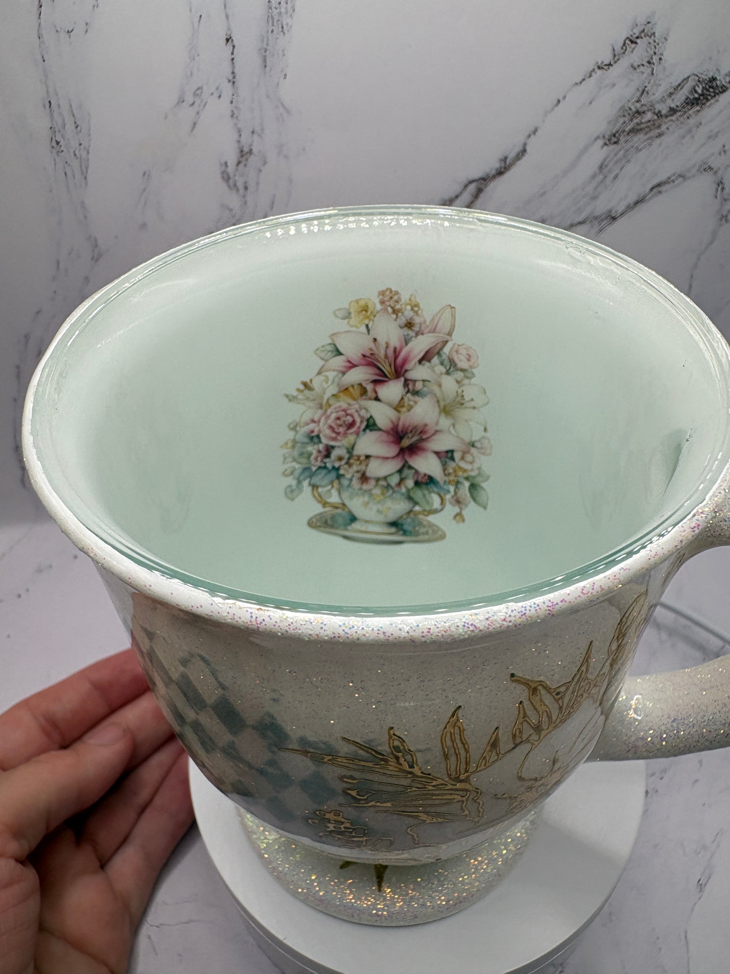 Elegance style Glass mug