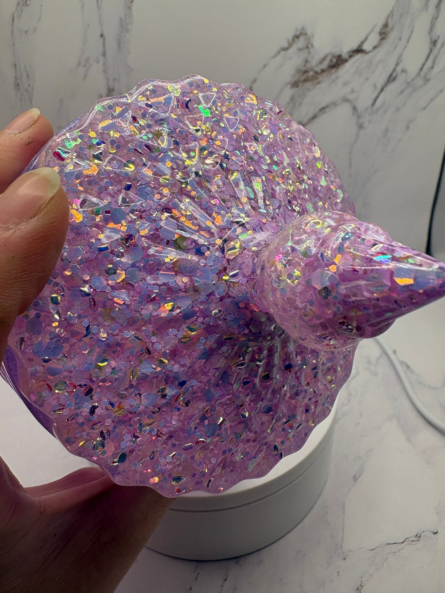 Pink/purple Epoxy Resin Jar