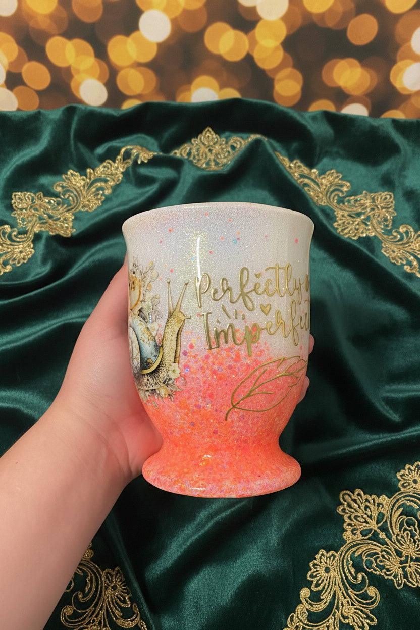 White and pink glow elegance mug
