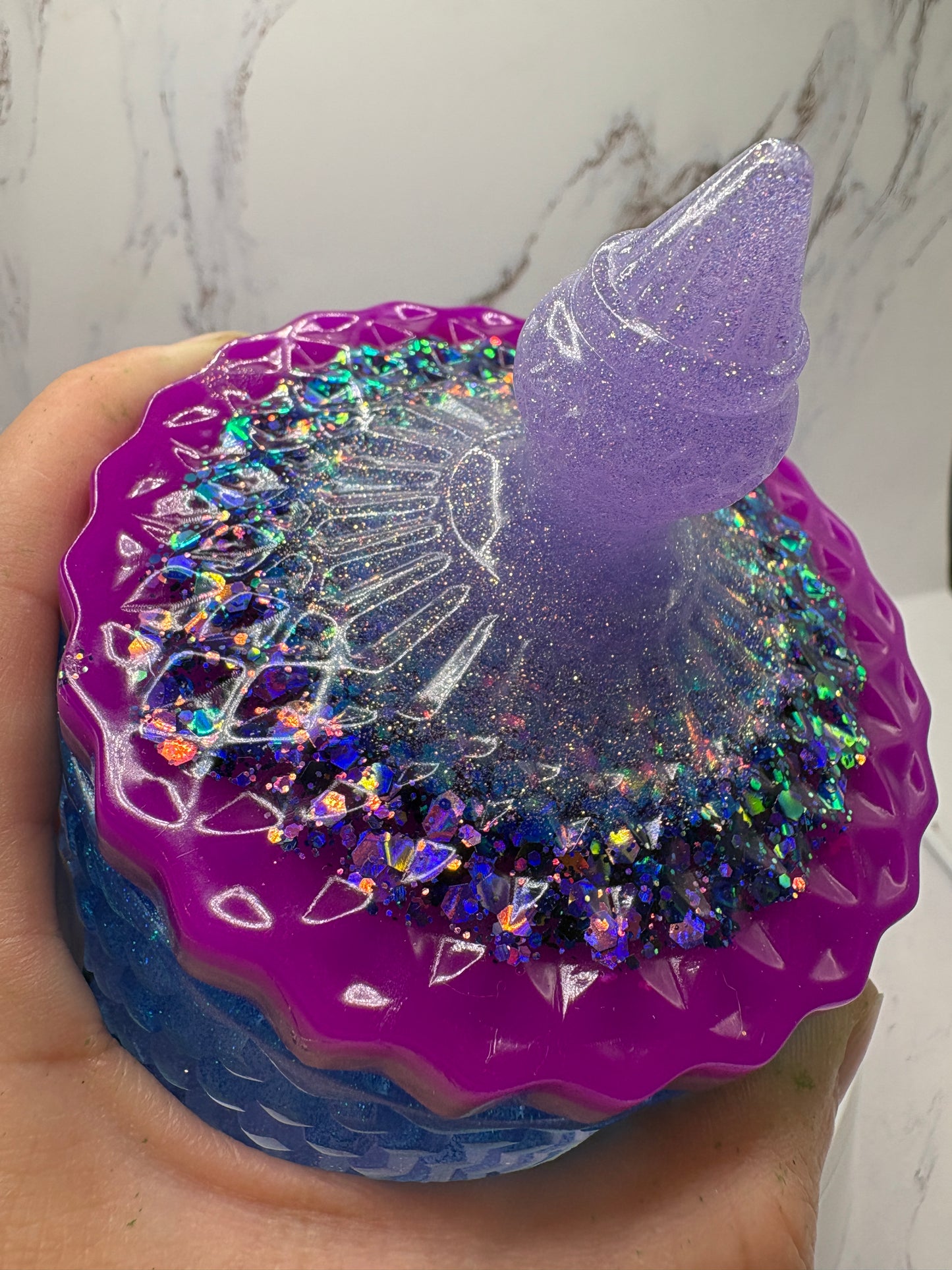 Multi color ombré Epoxy Resin Jar