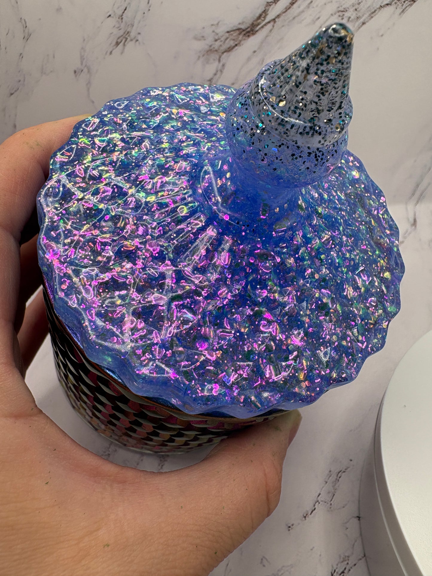 Purple Epoxy Resin Jar