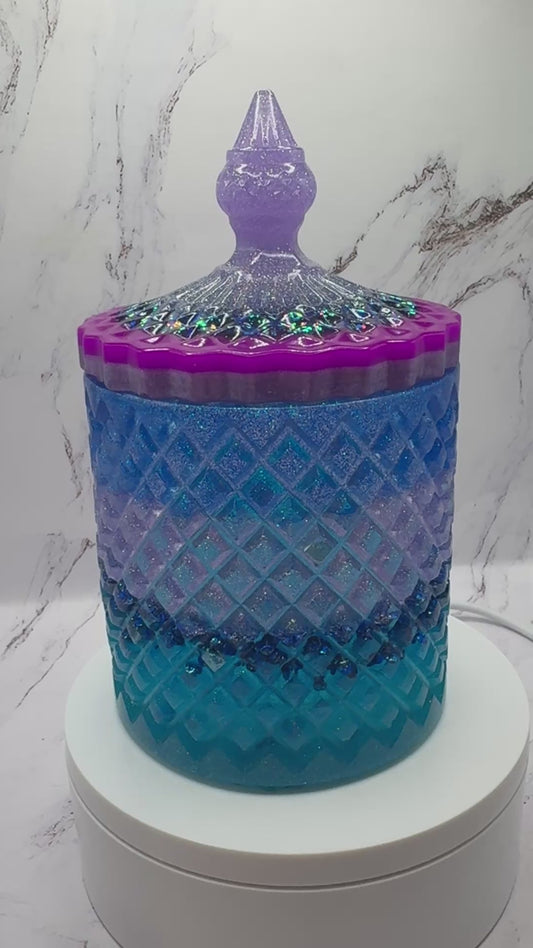 Multi color ombré Epoxy Resin Jar