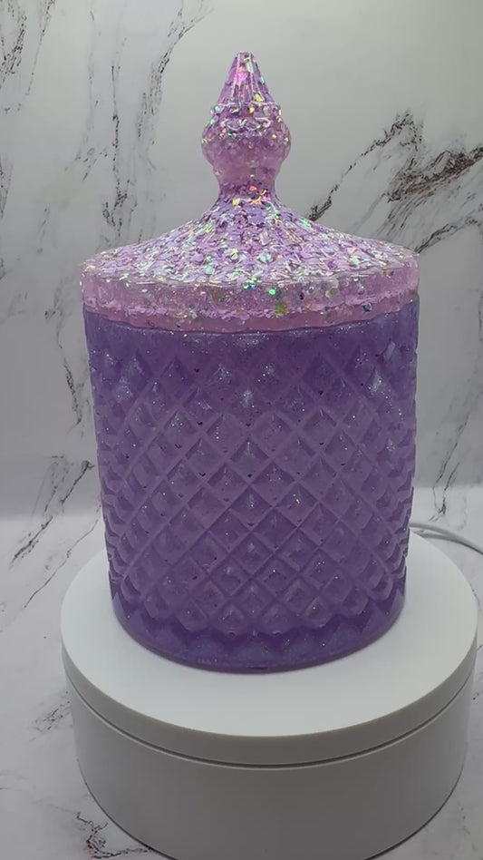 Pink/purple Epoxy Resin Jar